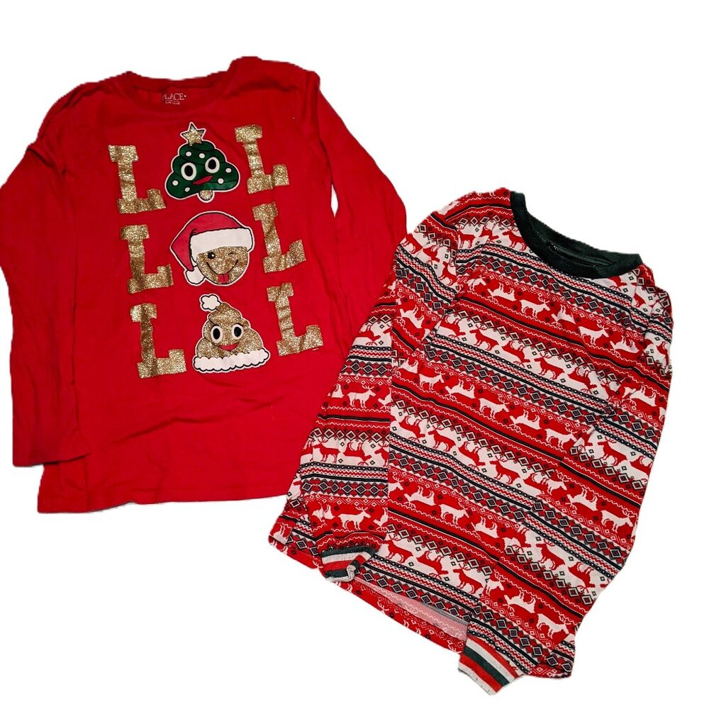 2 Christmas themed tops / long-sleeve t-shirts
